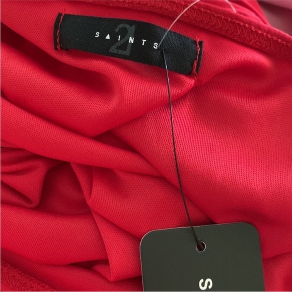 Saints 21  Red One-Shoulder Tank Top size M - Picture 6 of 8